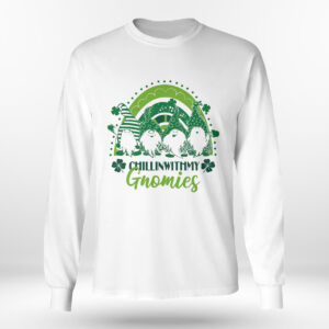 Longsleeve shirt Chillin With My Gnomies St Patricks Day Shamrock Shirt Hoodie