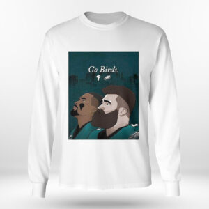Longsleeve shirt Eagles Jalen Hurt vs Jason Kelce Go Birds T Shirt