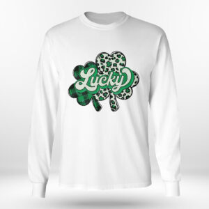 Longsleeve shirt Lucky Shamrock Leopard Pattern Shirt Hoodie