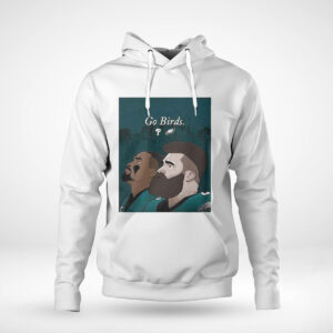 Pullover Hoodie Eagles Jalen Hurt vs Jason Kelce Go Birds T Shirt