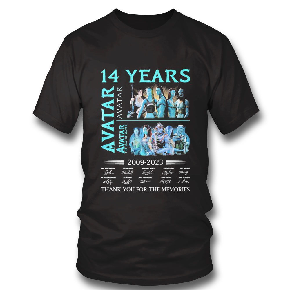 14 Years Avatar 2 Season 2009 2023 Thank You For The Memories Signatures Shirt