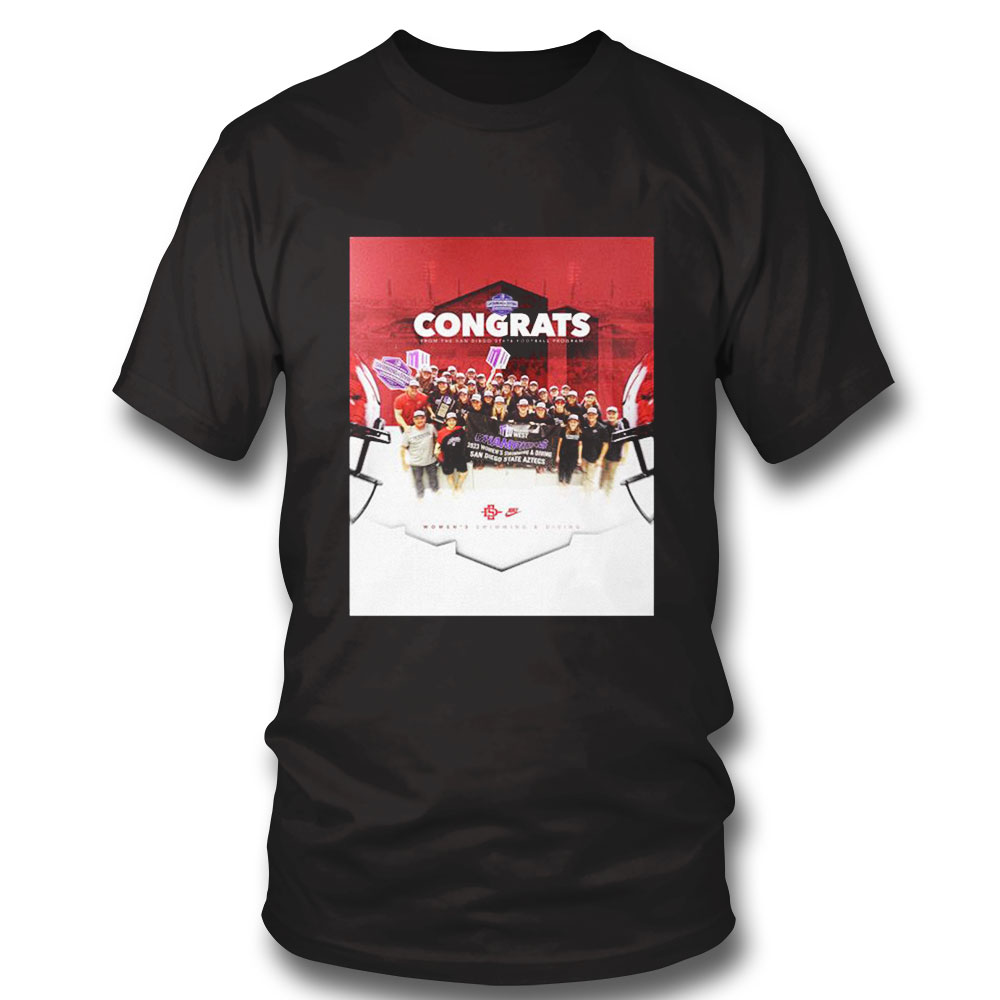Congrats From The San Diego State Football Program Womens Swimming Diving Shirt