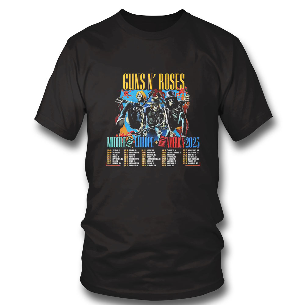 Gun N Roses Middle East Europe North America 2023 Shirt