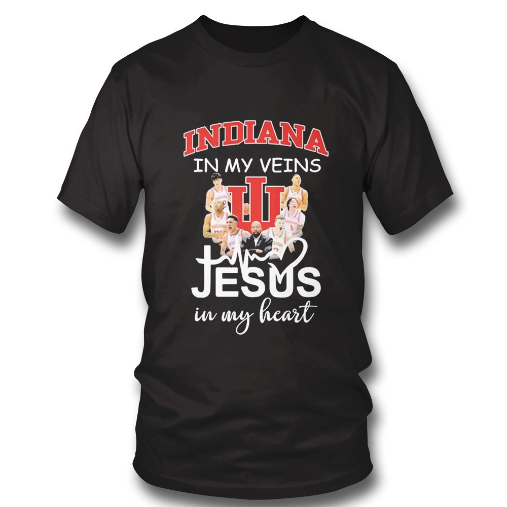 Indiana Basketball In My Veins Jesus In My Heart Shirt Indiana Basketball In My Veins Jesus In My Heart Shirt