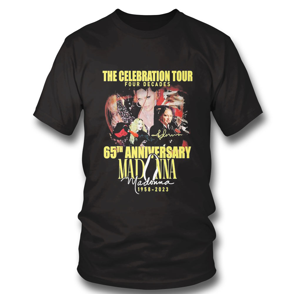 Madonna Celebration Tour Four Decades 65th Anniversary 1958 2023 Signature Shirt Madonna Celebration Tour Four Decades 65th Anniversary 1958 2023 Signature Shirt