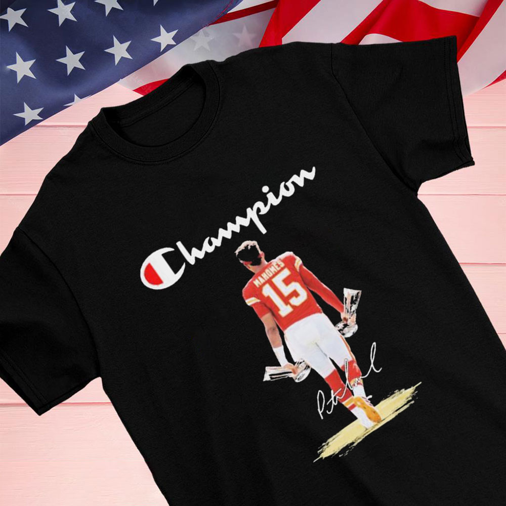 Official Champion Patrick Mahomes Kansas City Chiefs Signature Shirt Longsleeve T-shirt