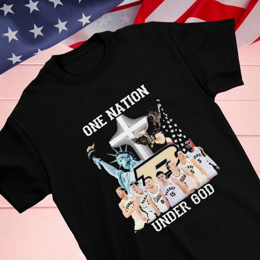 One Nation Under God Purdue Boilermakers Basketball Shirt Longsleeve T-shirt