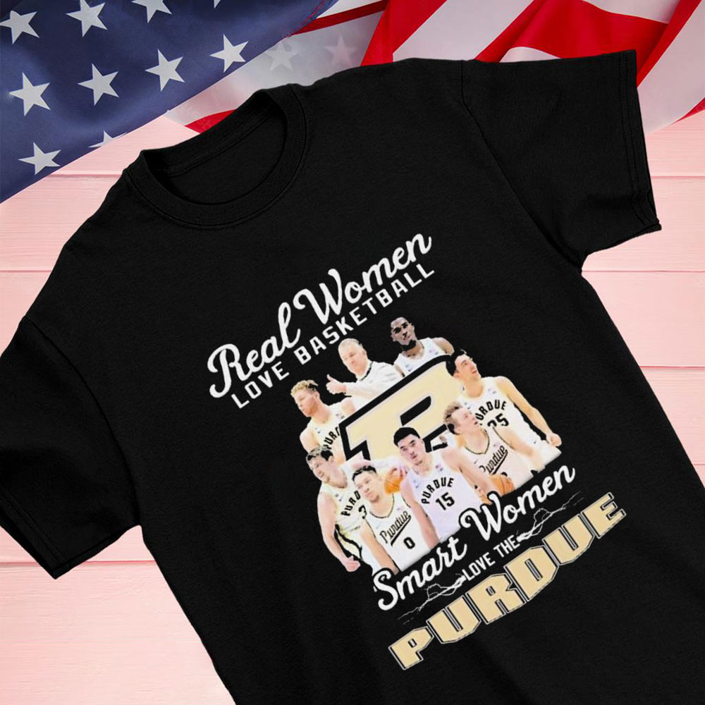Real Women Love Basketball Smart Women Love The Purdue Boilermakers Shirt Longsleeve T-shirt