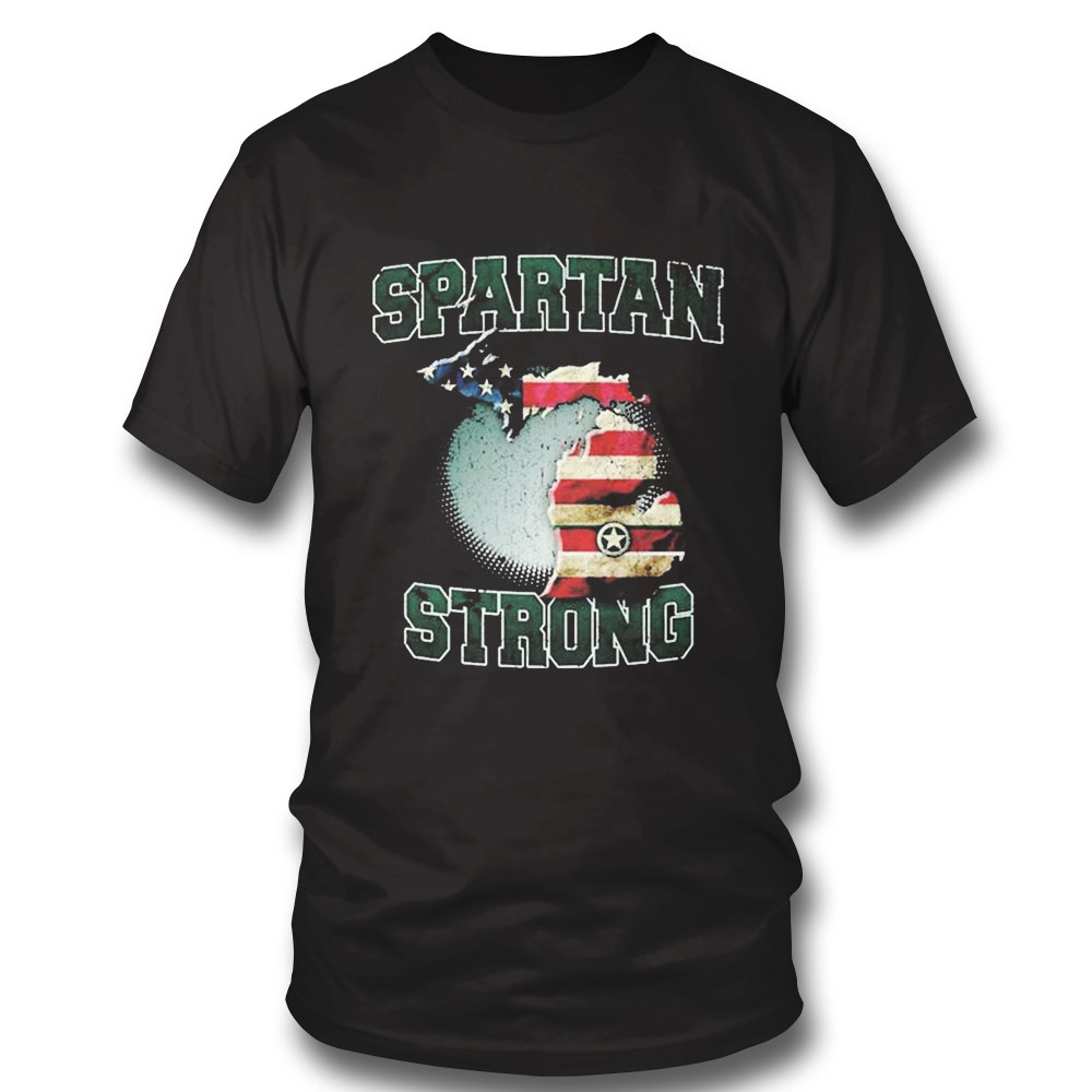 Spartan Strong State American Flag Shirt