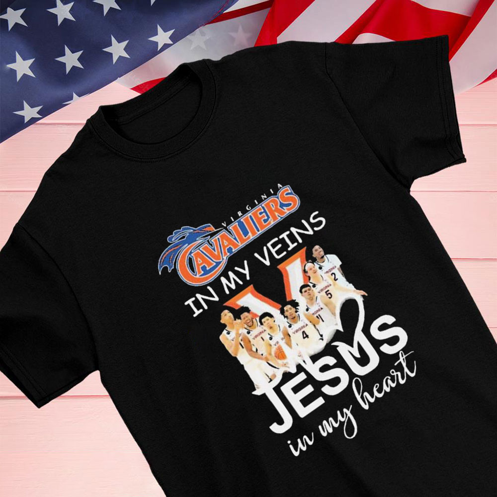 Virginia Cavaliers Basketball In My Veins Jesus In My Heart Shirt Longsleeve T-shirt