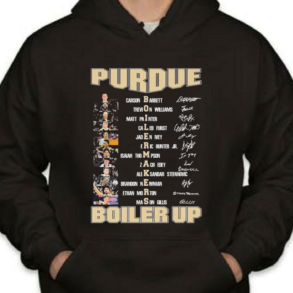 Boiler Up Purdue Boilermakers Basketball Signatures Shirt Longsleeve T-shirt