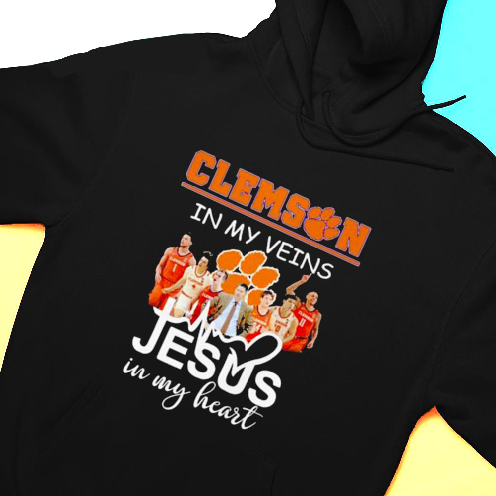 Clemson Tigers In My Veins Jesus In My Heart 2023 Shirt