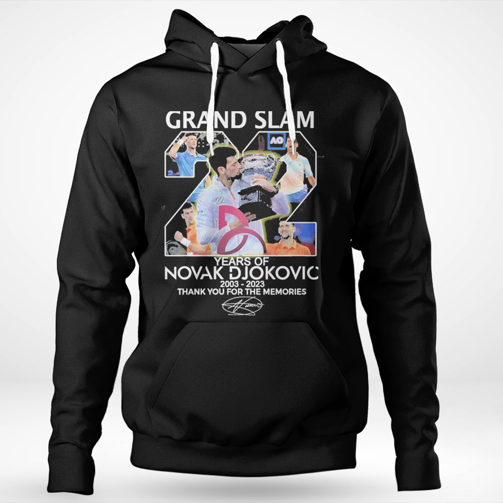 Grand Slam 22 Years Of Novak Djokovic 2003 2023 Thank You For The Memories Shirt Ladies T-shirt