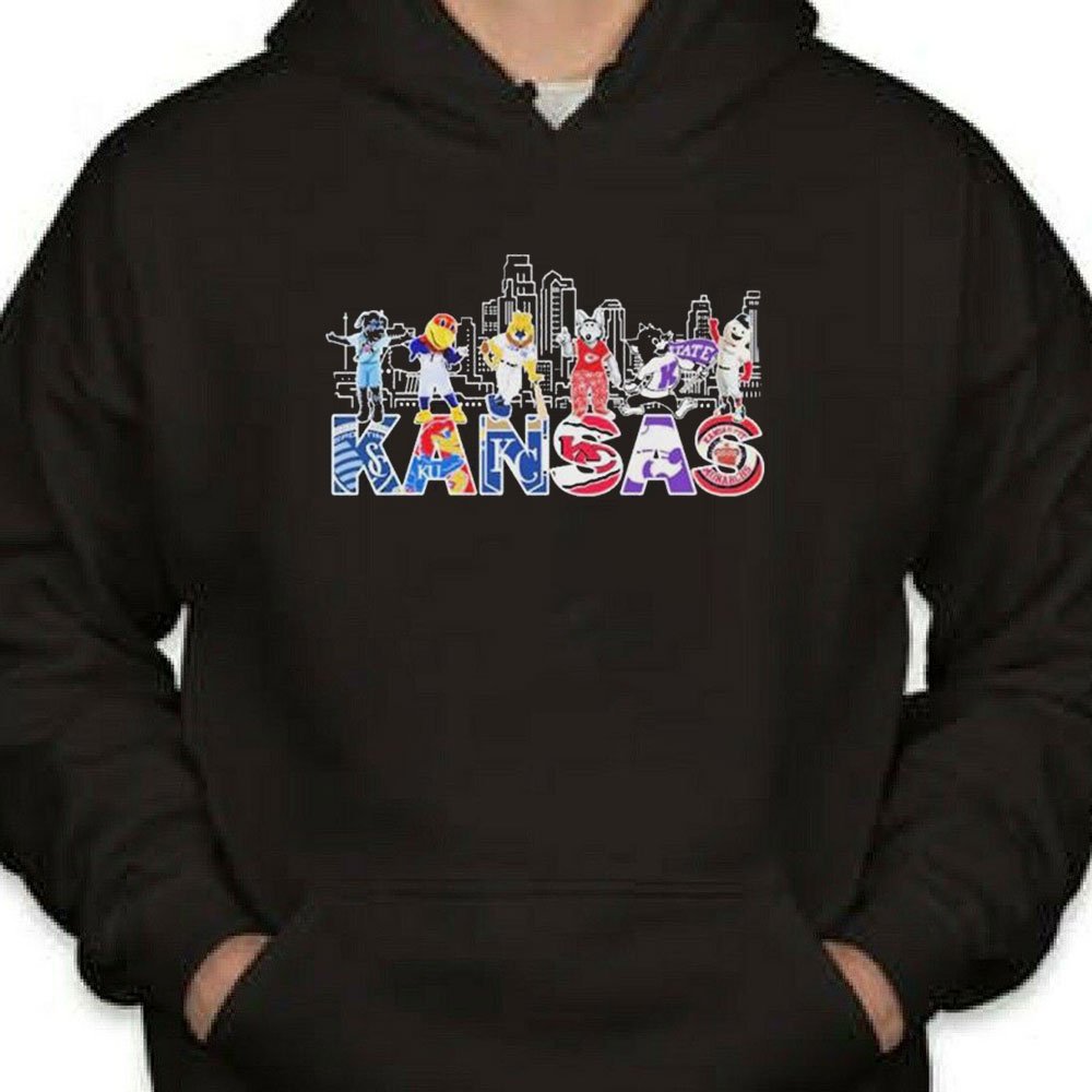 Kansas Skyline Sports Team Mascots Shirt Longsleeve T-shirt
