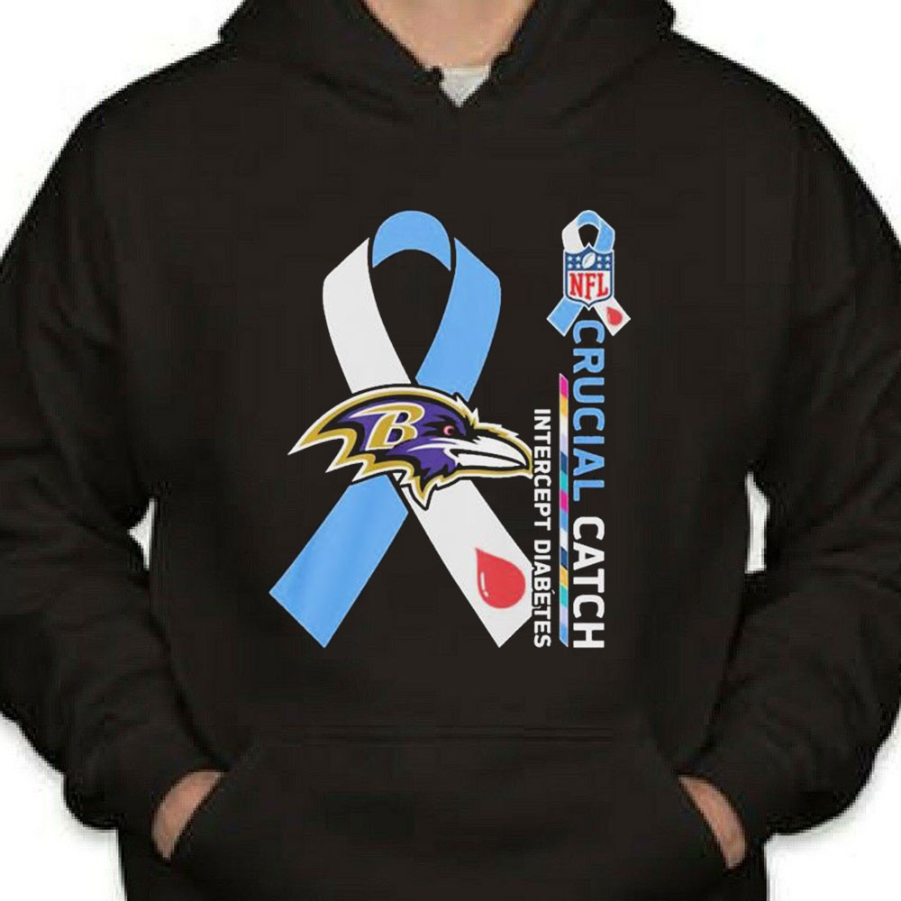 Nfl Baltimore Ravens Crucial Catch Intercept Diabetes Shirt Longsleeve T-shirt Nfl Baltimore Ravens Crucial Catch Intercept Diabetes Shirt Longsleeve T-shirt