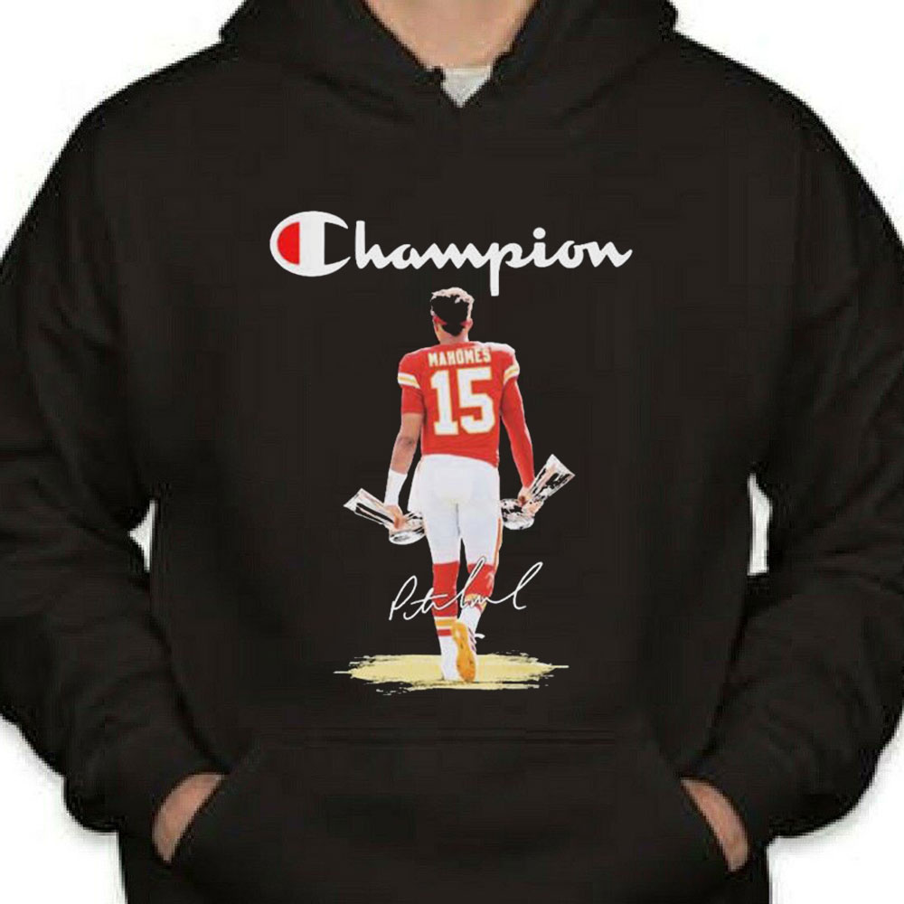 Official Champion Patrick Mahomes Kansas City Chiefs Signature Shirt Longsleeve T-shirt