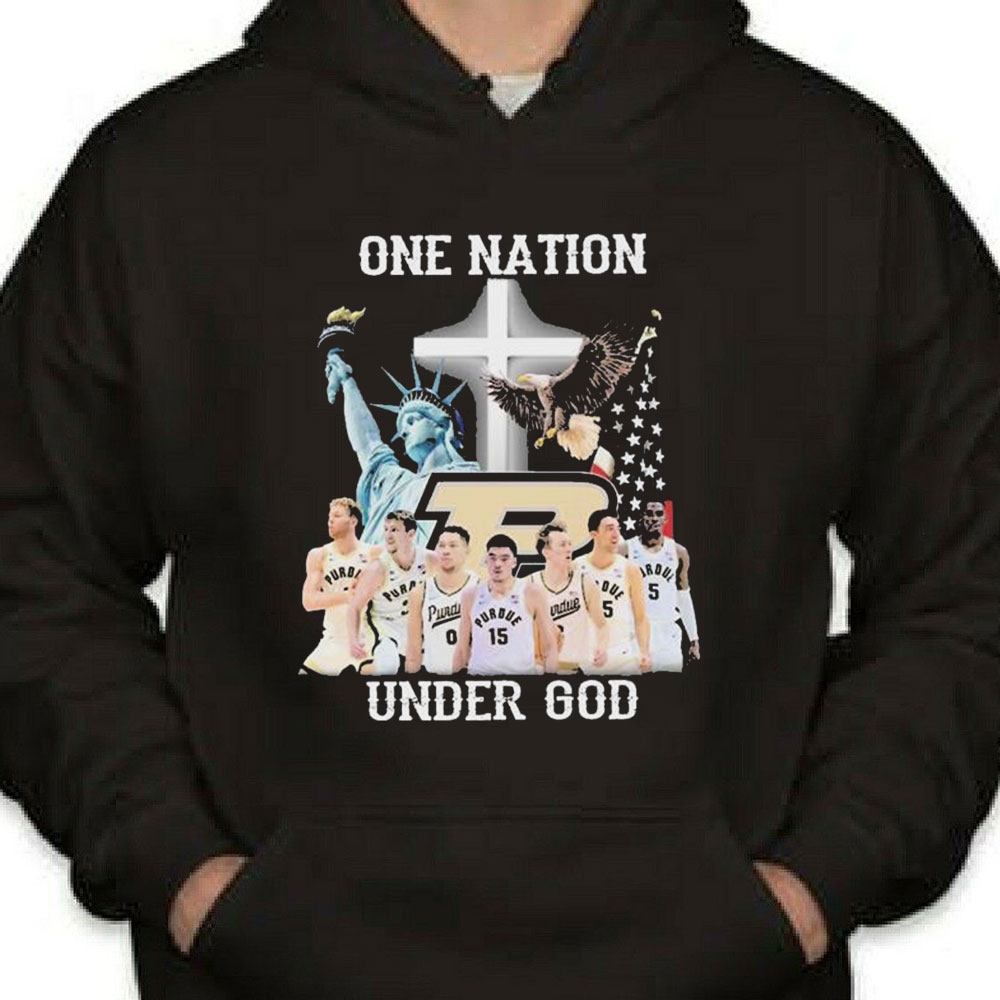 One Nation Under God Purdue Boilermakers Basketball Shirt Longsleeve T-shirt