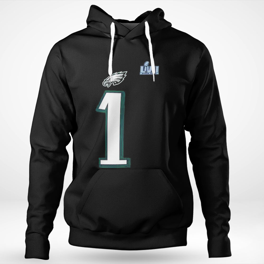 Philadelphia Eagles Jalen Hurts Nike Black Super Bowl Lvii 2023 Shirt Ladies T-shirt