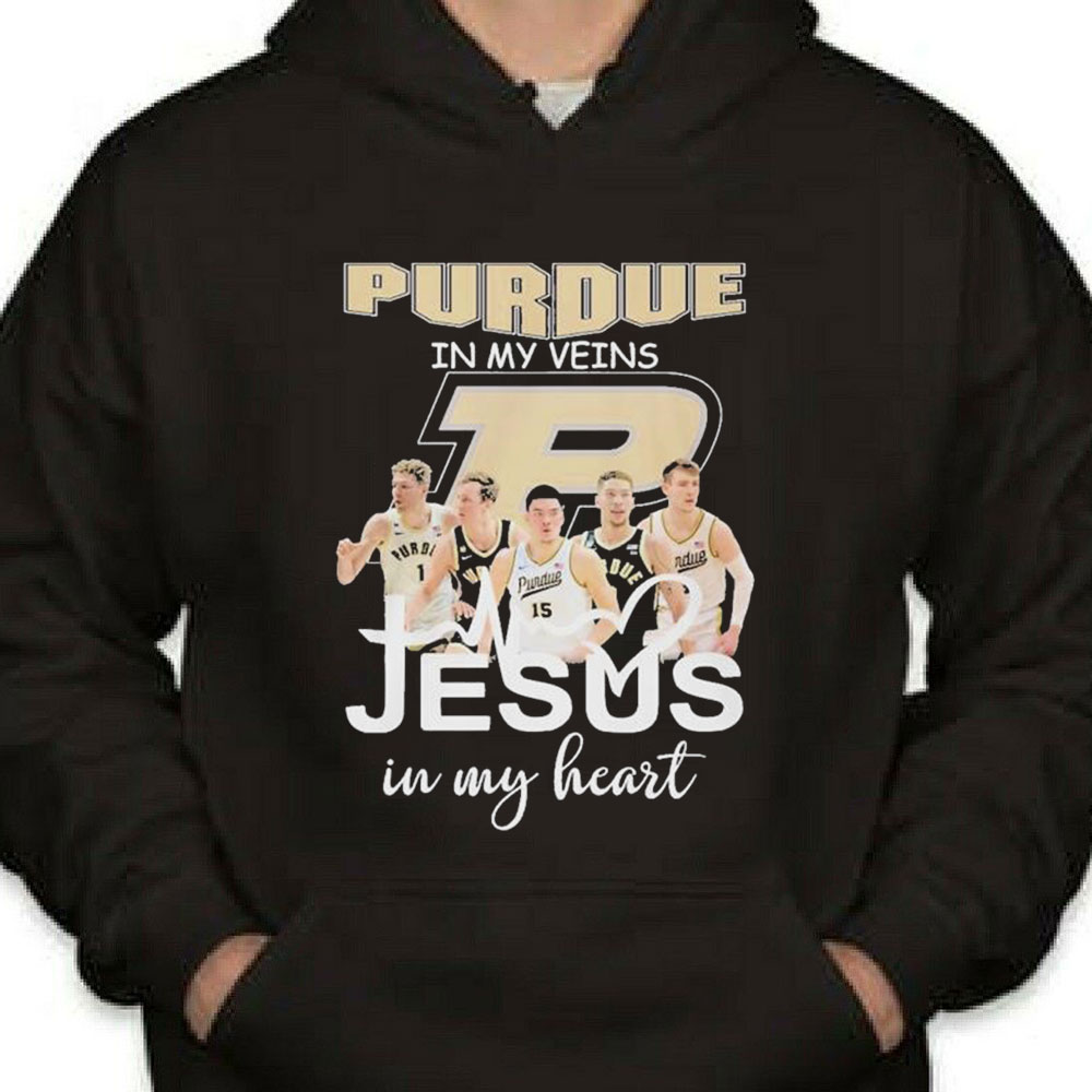 Purdue In My Veins Team Jesus In My Heart Shirt Longsleeve T-shirt Purdue In My Veins Team Jesus In My Heart Shirt Longsleeve T-shirt