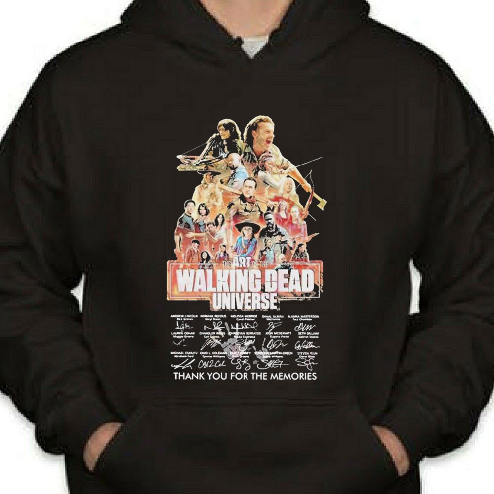 The Art Of The Walking Dead Universe Thank You For The Memories Signatures Shirt Longsleeve T-shirt