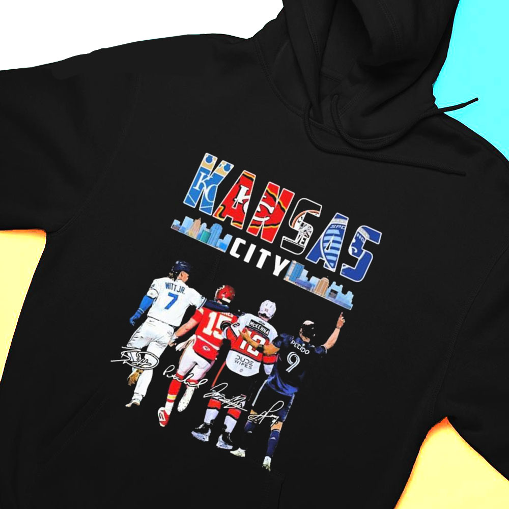 The Kansas City Skyline Witt Jr Mahomes Mckenna And Pucido Signatures Shirt