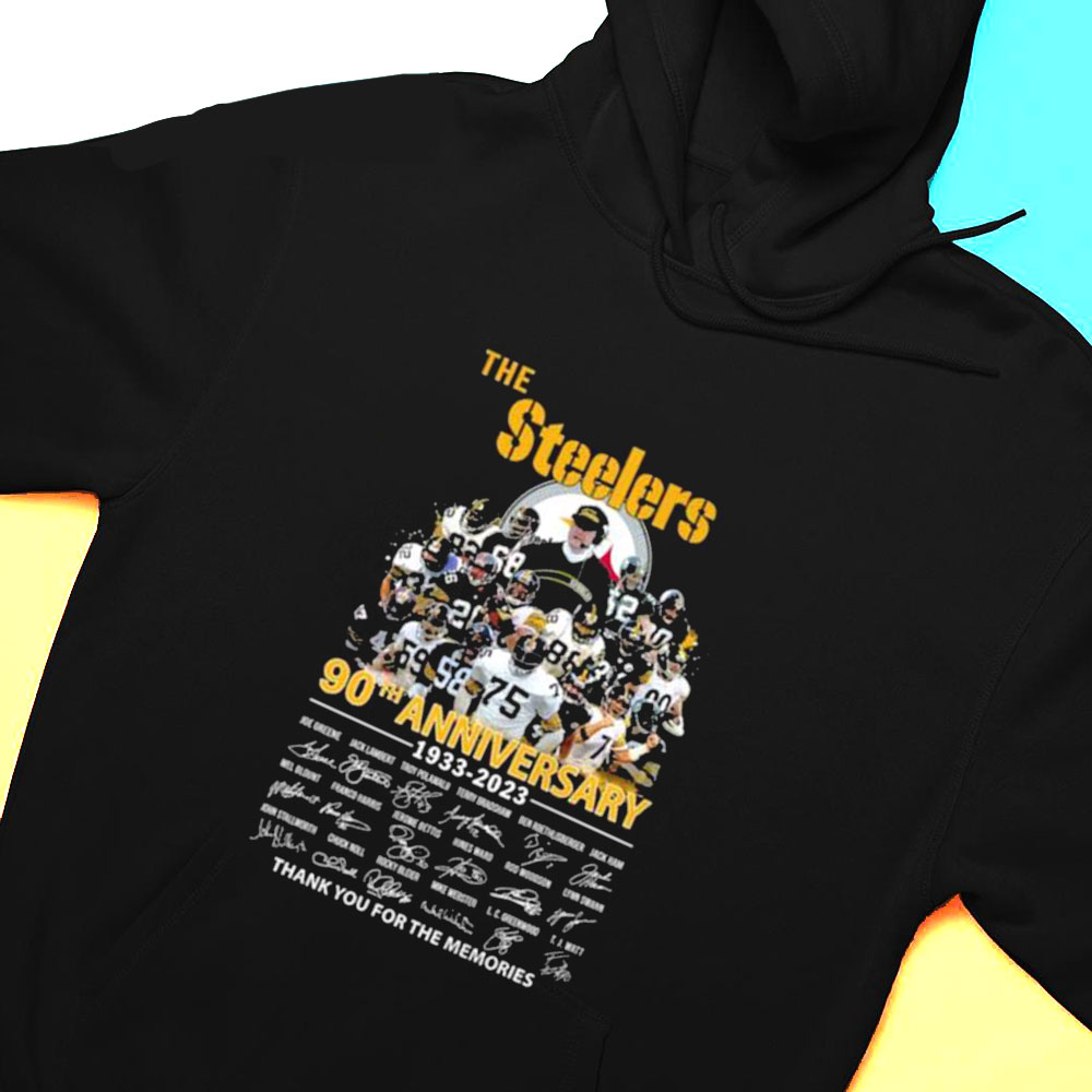 The Pittsburgh Steelers 90th Anniversary 1933 2023 Thank You For The Memories Signatures Shirt