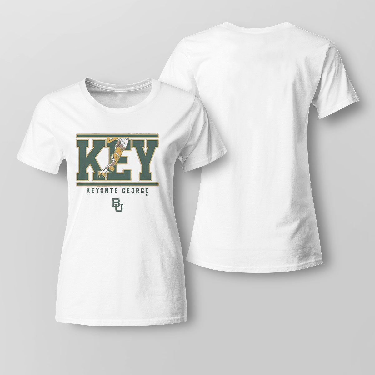 Baylor Basketball Keyonte George Key Shirt Ladies T-shirt