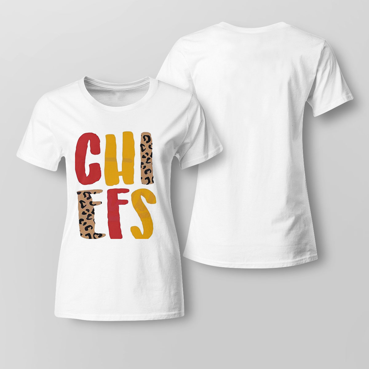 Chiefs Leopard Kc Chiefs Fans Shirt Ladies Tee