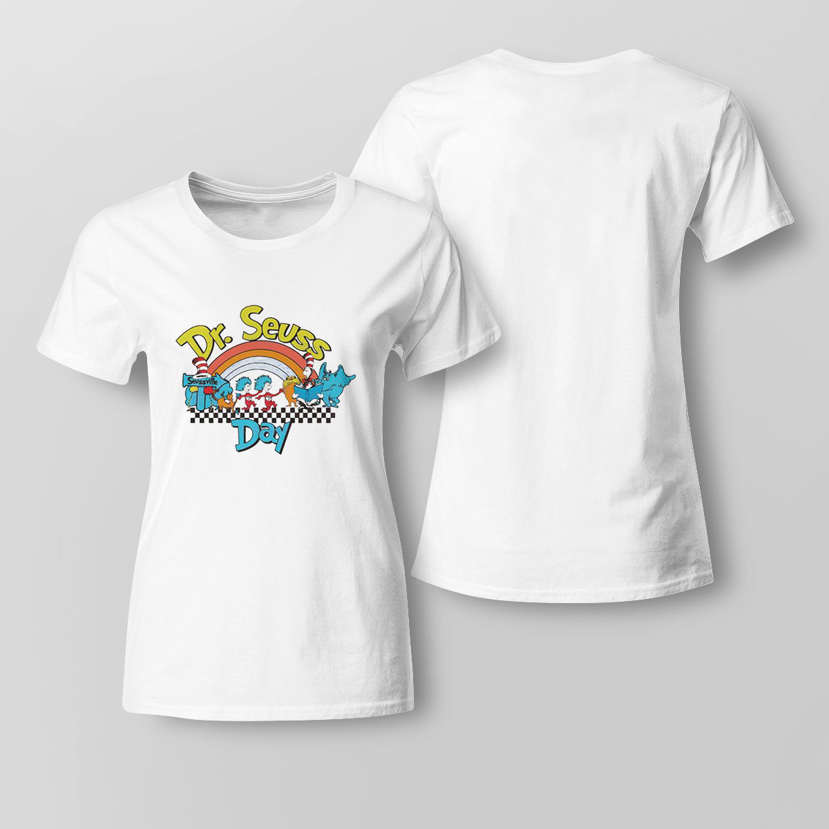 Dr Seuss Day Rainbow Happy Dr Seuss Day Shirt Ladies Tee