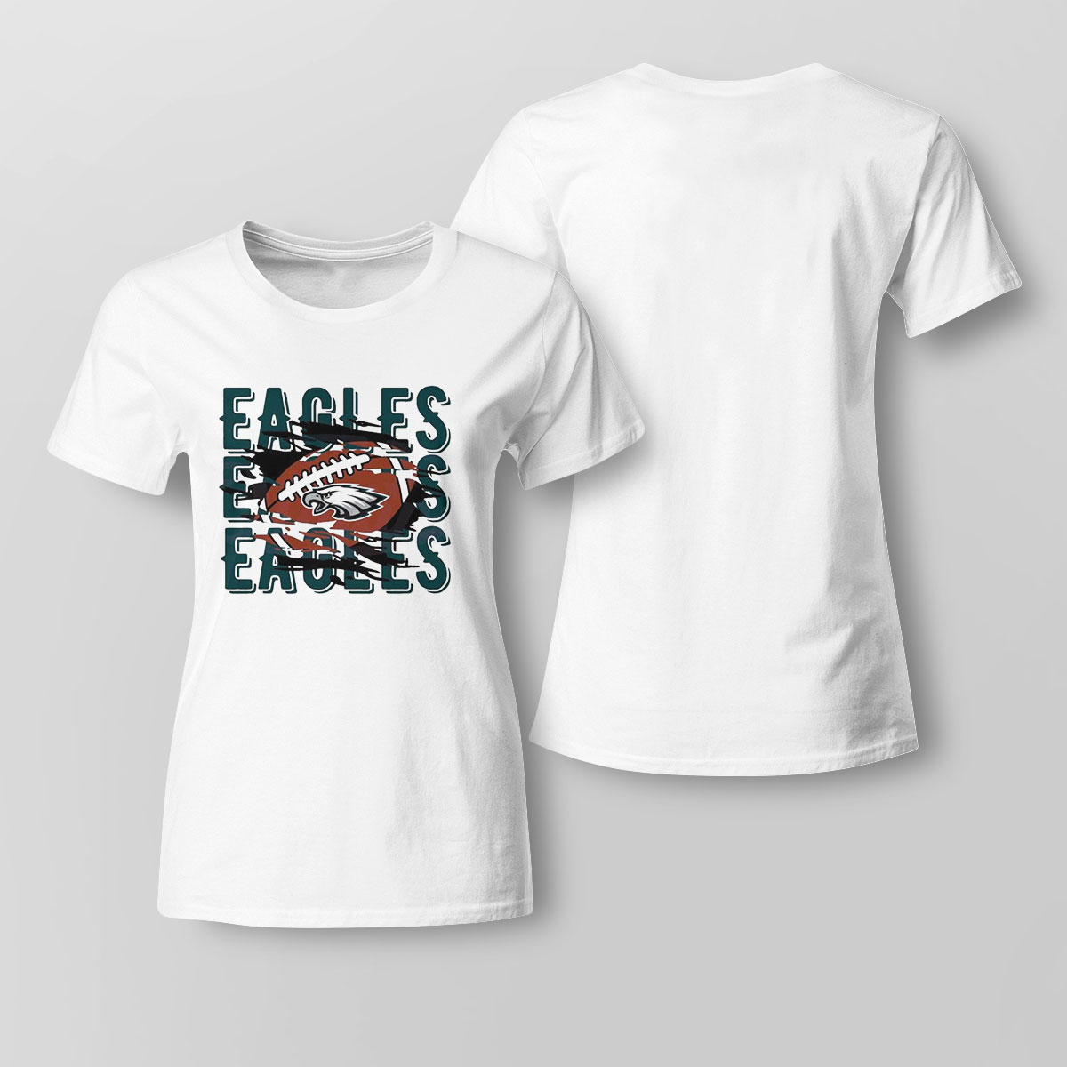 Eagles Football Logo Fans Shirt Ladies Tee