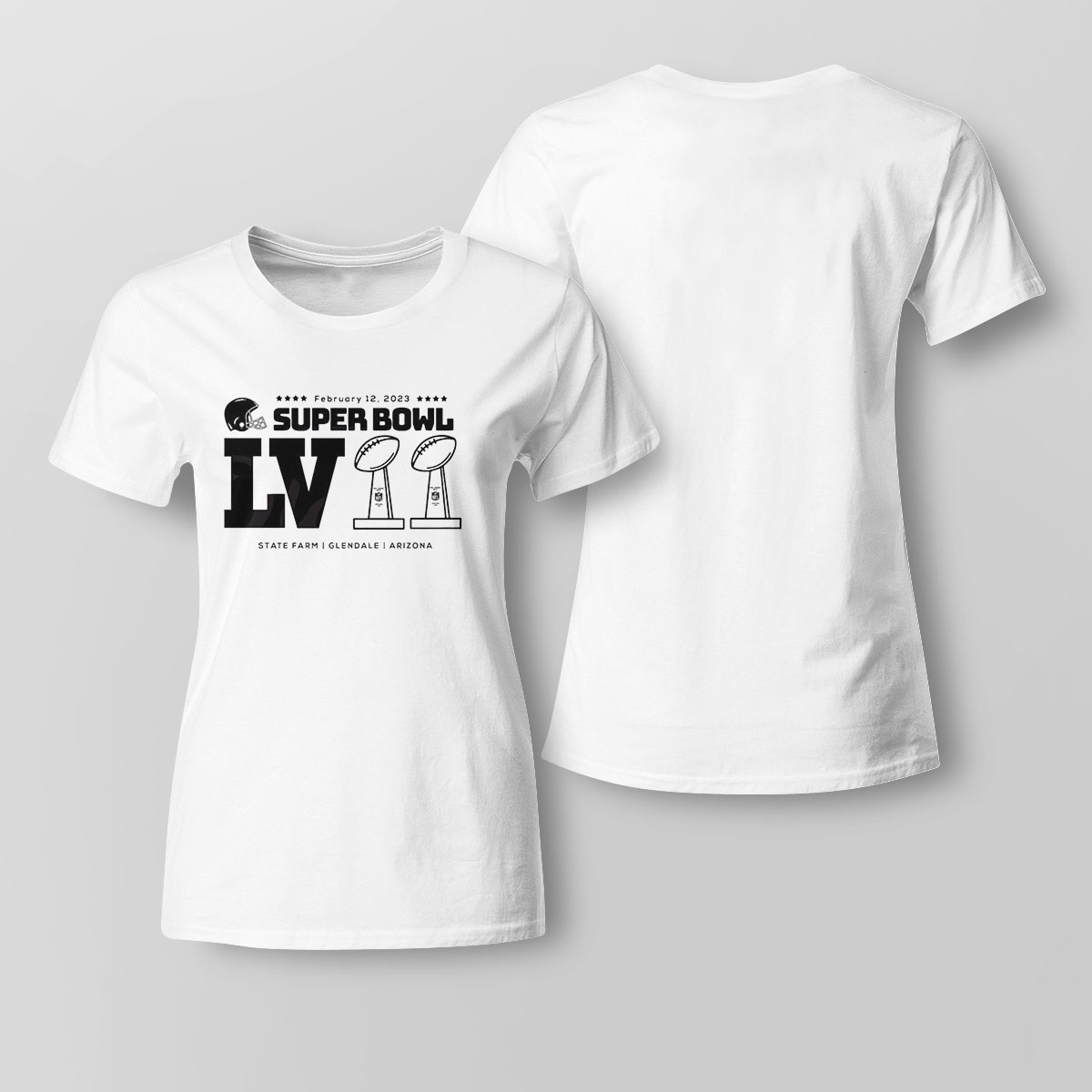 February 12 2023 Super Bowl Lvii Shirt Ladies Tee