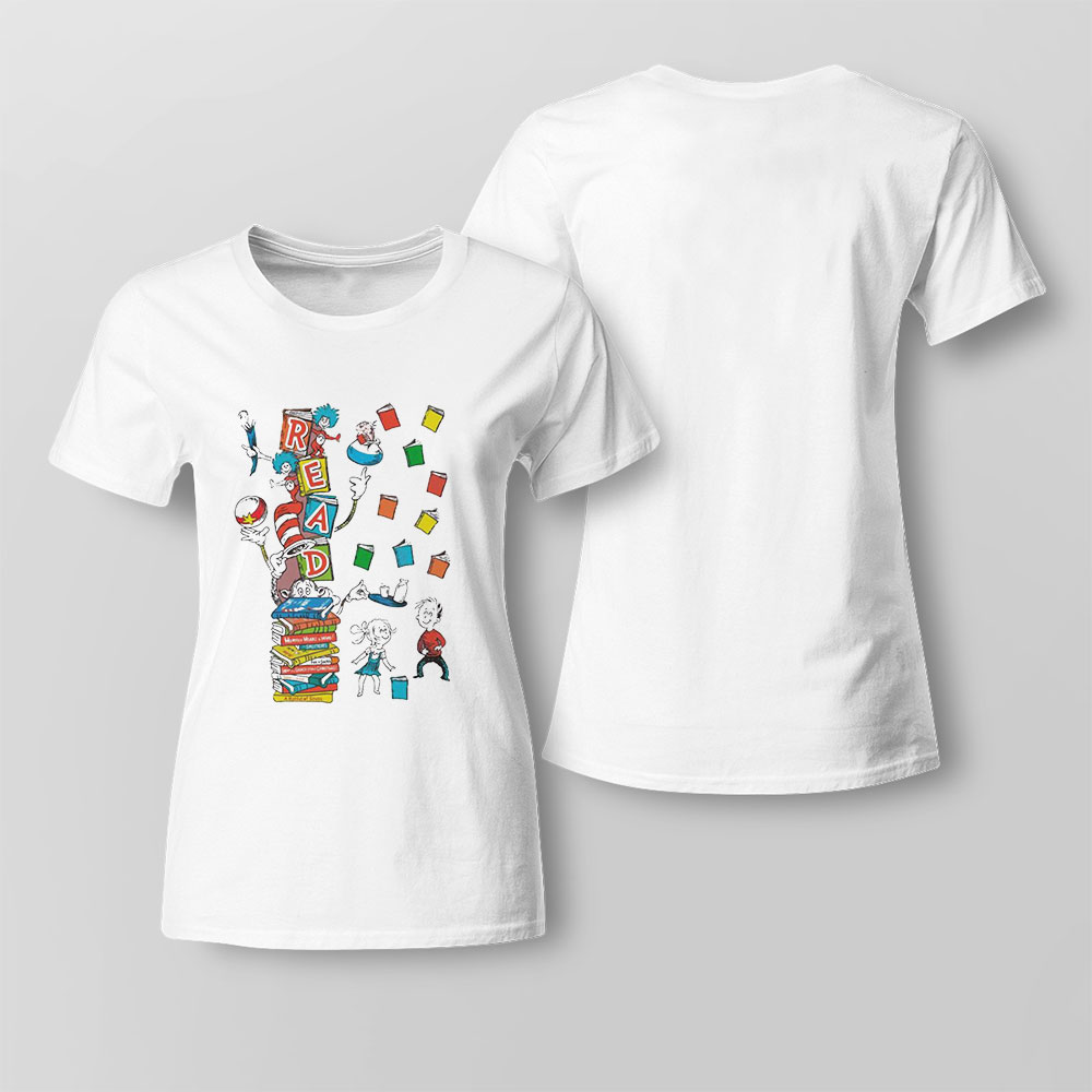 Little Miss Thing Cat In The Hat Reading Lover Shirt