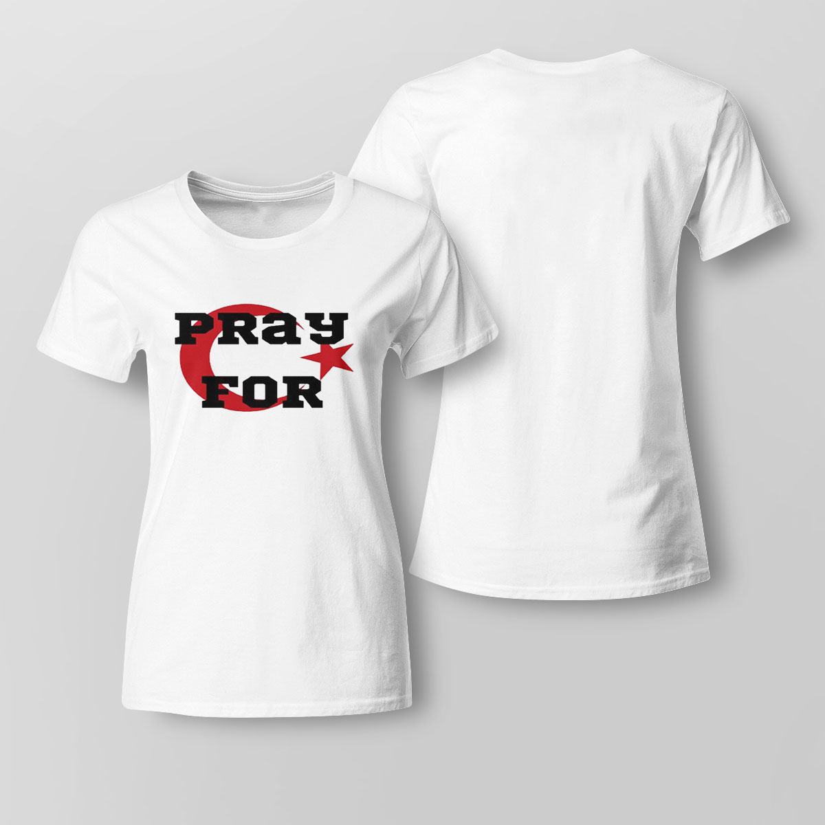 Official Adorable Pray For Turkey Shirt Ladies Tee