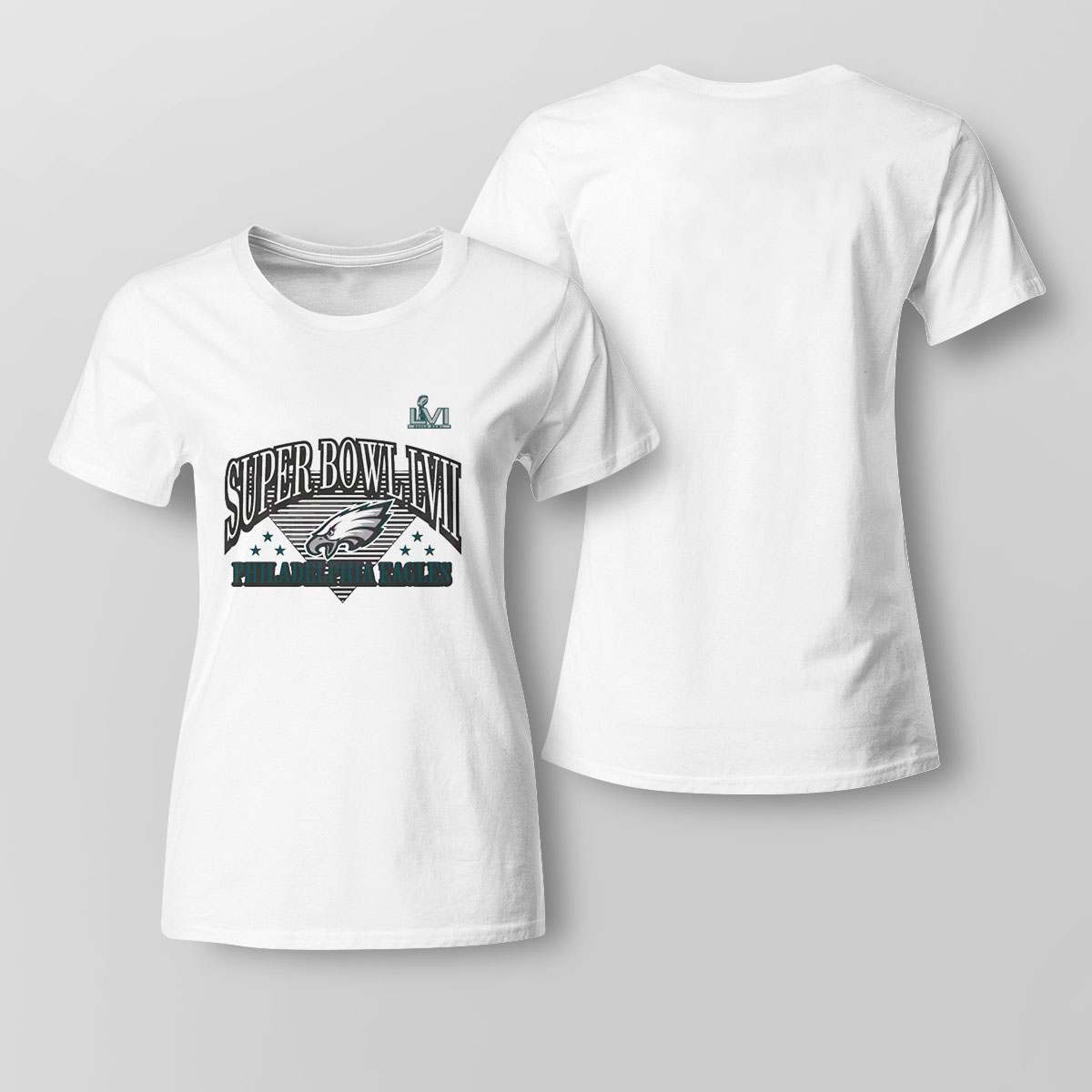 Philadelphia Eagles 2022 Nfc Champions Triangle Strategy Shirt Ladies Tee