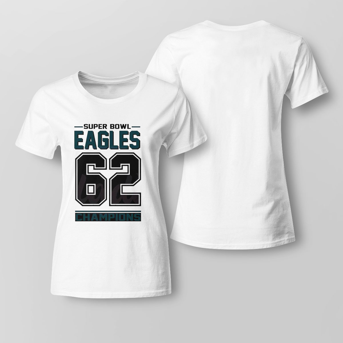Super Bowl Philadelphia Eagles Jason Kelce 62 2023 Champions Shirt Ladies Tee
