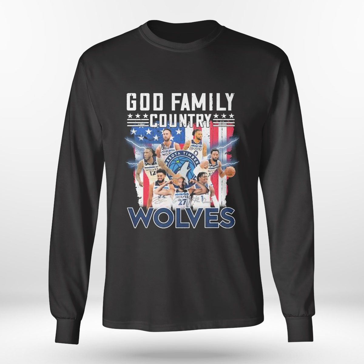 God Family Country Wolves Signature Shirt Longsleeve T-shirt God Family Country Wolves Signature Shirt Longsleeve T-shirt
