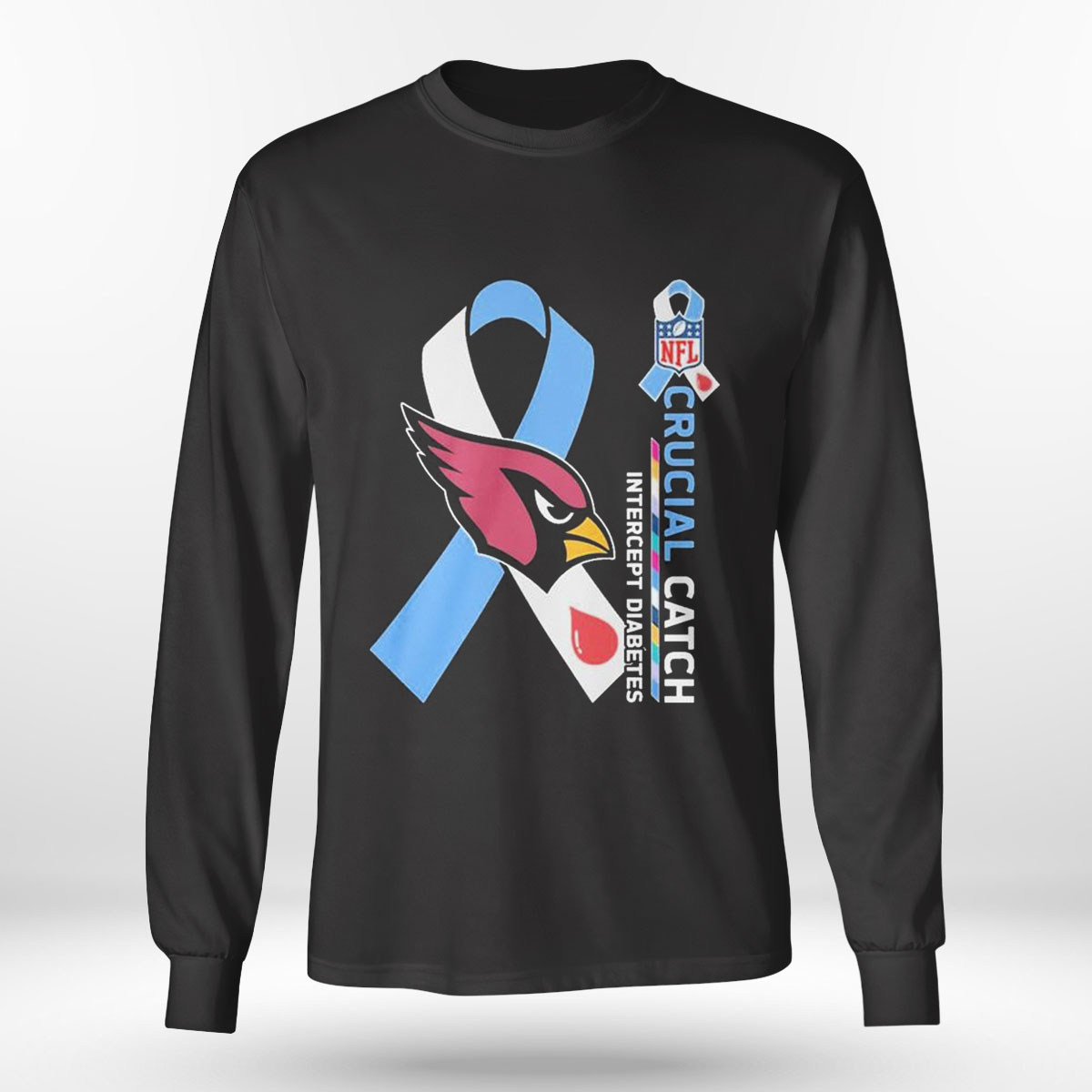 Nfl Arizona Cardinals Crucial Catch Intercept Diabetes Shirt Longsleeve T-shirt Nfl Arizona Cardinals Crucial Catch Intercept Diabetes Shirt Longsleeve T-shirt