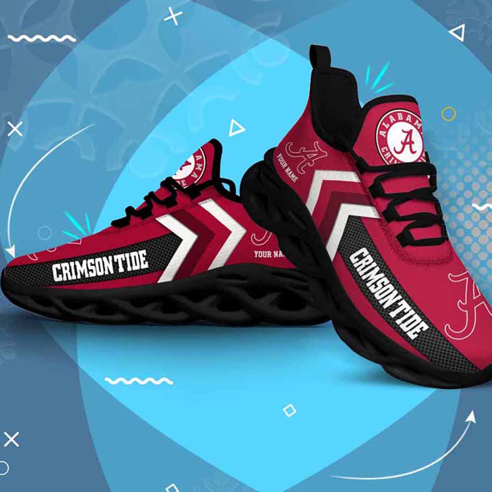 Ncaa Alabama Crimson Tide Custom Name Max Soul Shoes Chunky Sneakers Ncaa Alabama Crimson Tide Custom Name Max Soul Shoes Chunky Sneakers