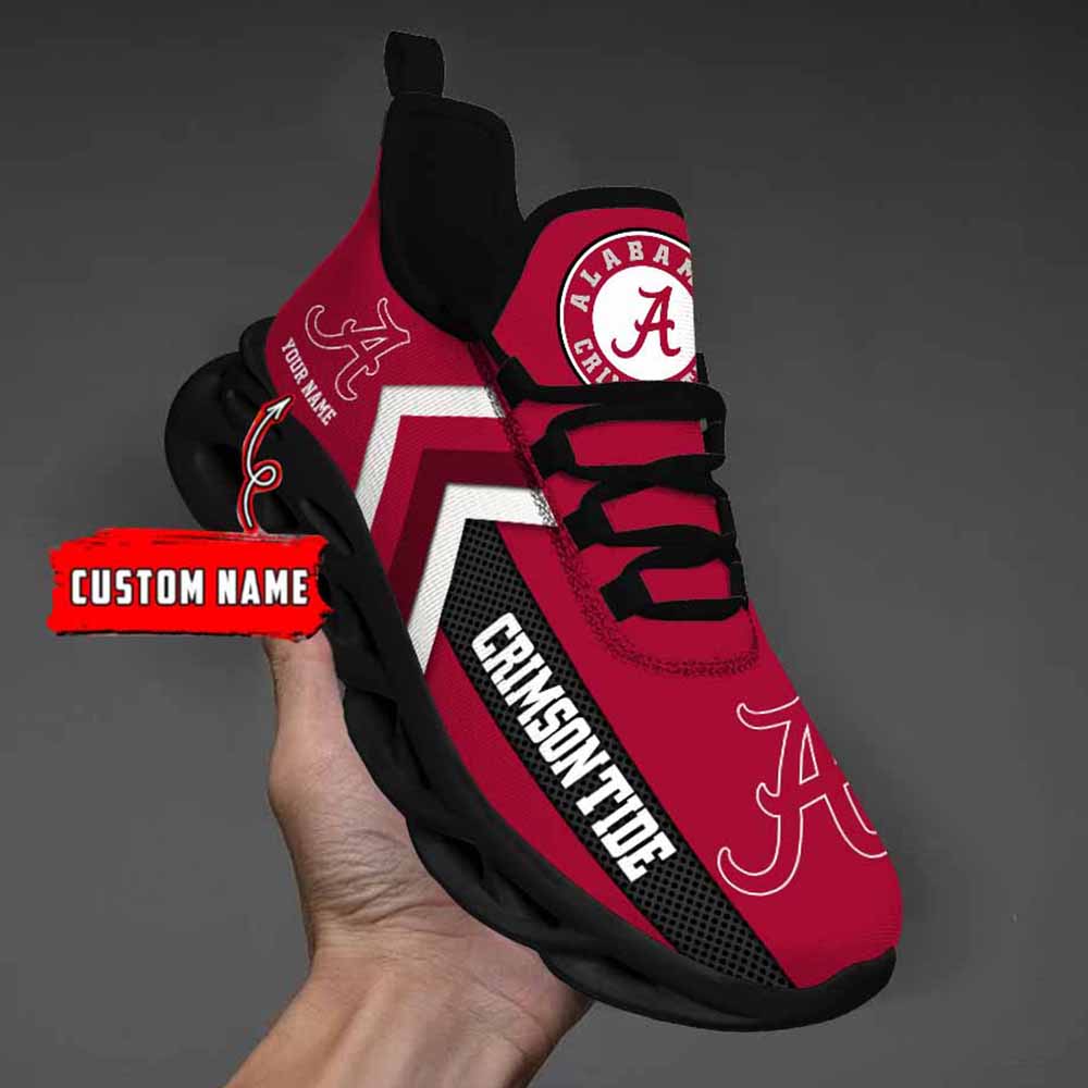Ncaa Alabama Crimson Tide Custom Name Max Soul Shoes Chunky Sneakers Ncaa Alabama Crimson Tide Custom Name Max Soul Shoes Chunky Sneakers