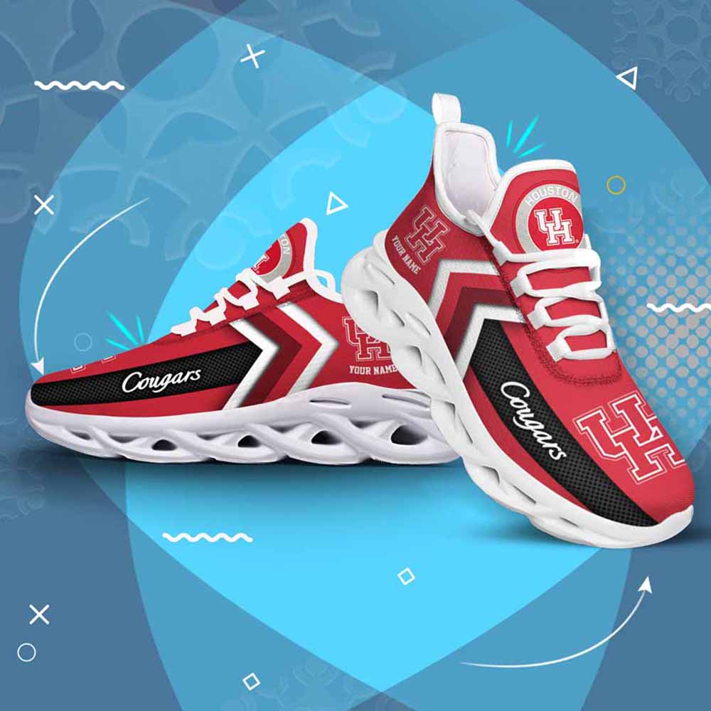 Ncaa Houston Cougars Custom Name Max Soul Shoes Chunky Sneakers Ncaa Houston Cougars Custom Name Max Soul Shoes Chunky Sneakers
