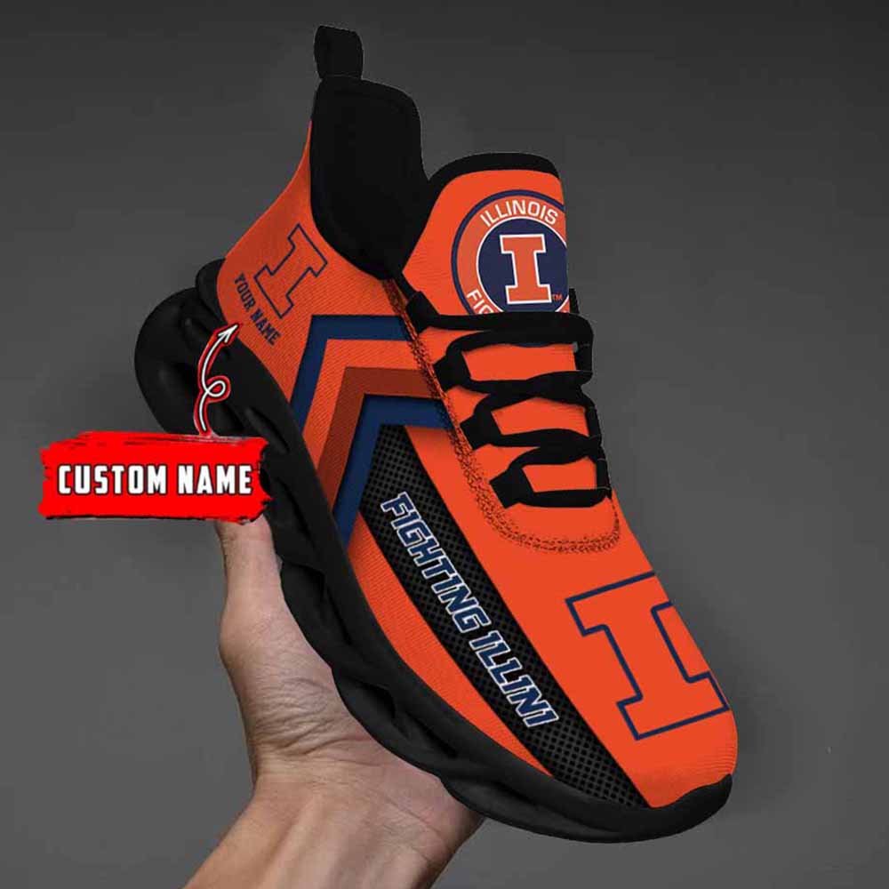Ncaa Illinois Fighting Illini Custom Name Max Soul Shoes Chunky Sneakers
