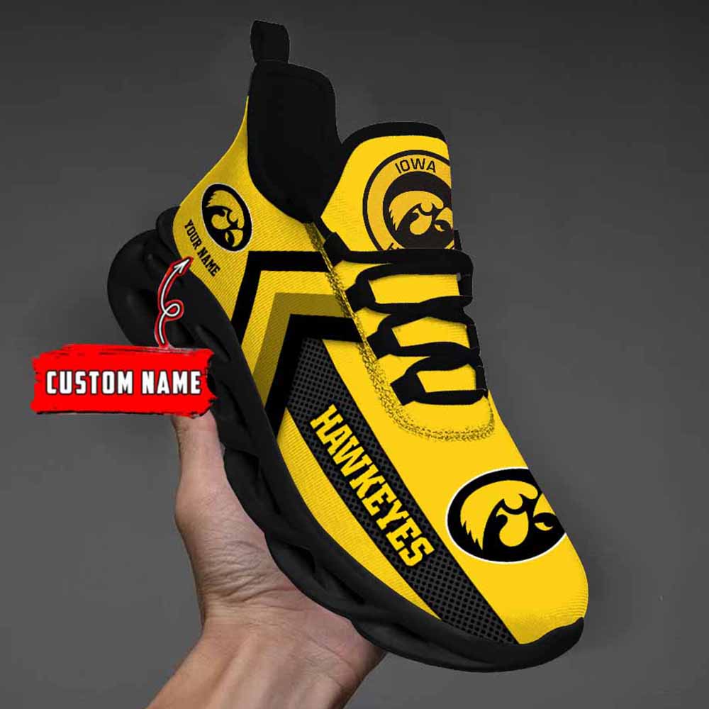 Ncaa Iowa Hawkeyes Custom Name Max Soul Shoes Chunky Sneakers