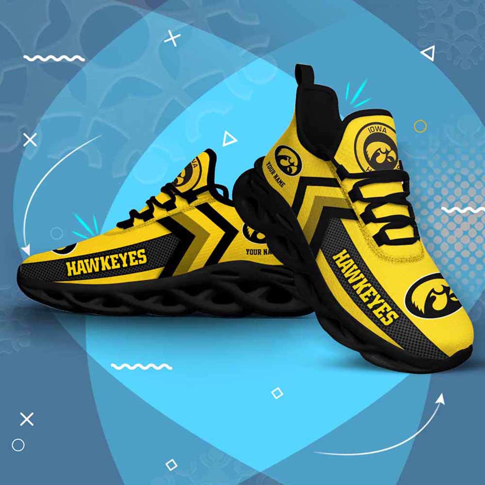 Ncaa Iowa Hawkeyes Custom Name Max Soul Shoes Chunky Sneakers