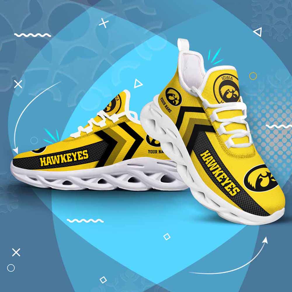 Ncaa Iowa Hawkeyes Custom Name Max Soul Shoes Chunky Sneakers Ncaa Iowa Hawkeyes Custom Name Max Soul Shoes Chunky Sneakers