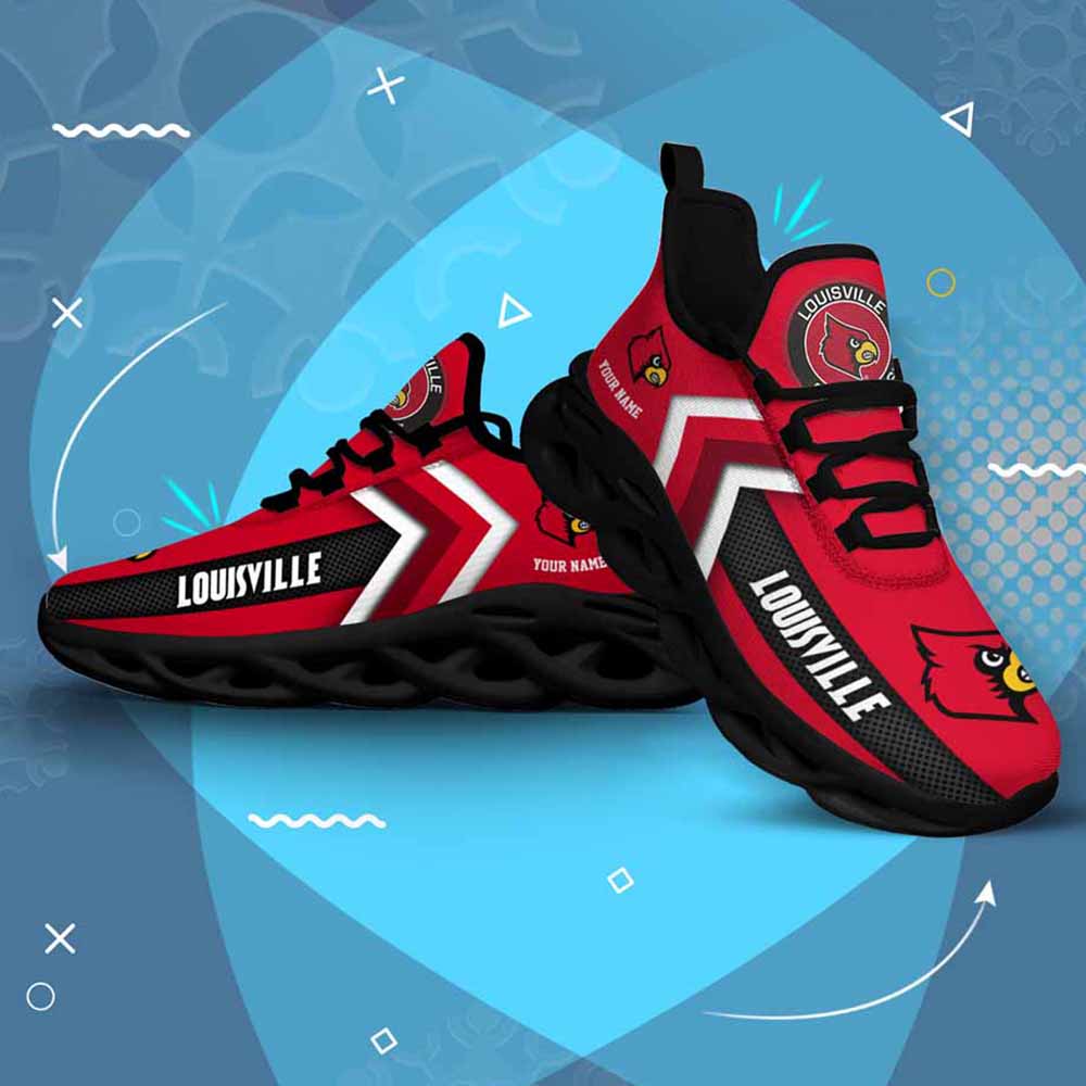 Ncaa Louisville Cardinals Custom Name Max Soul Shoes Chunky Sneakers