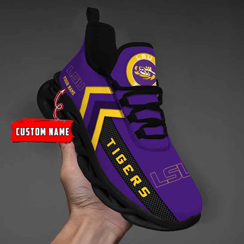 Ncaa Lsu Tigers Custom Name Max Soul Shoes Chunky Sneakers