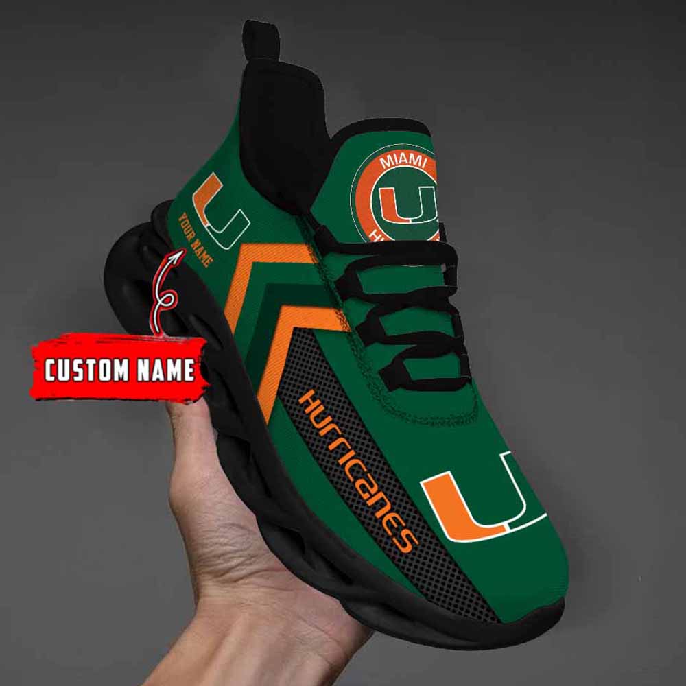 Ncaa Miami Hurricanes Custom Name Max Soul Shoes Chunky Sneakers