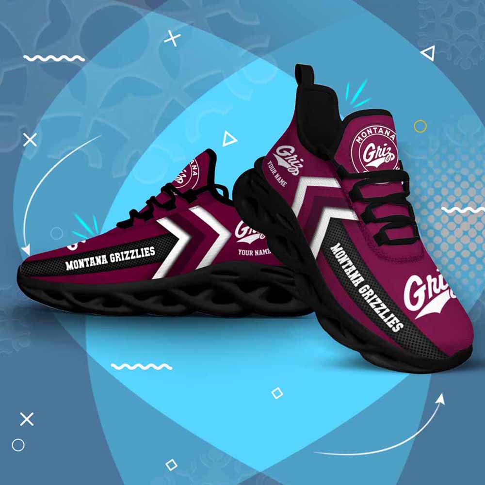 Ncaa Montana Grizzlies Custom Name Max Soul Shoes Chunky Sneakers