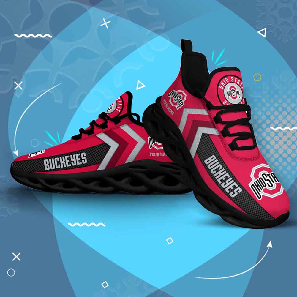 Ncaa Ohio State Buckeyes Custom Name Max Soul Shoes Chunky Sneakers