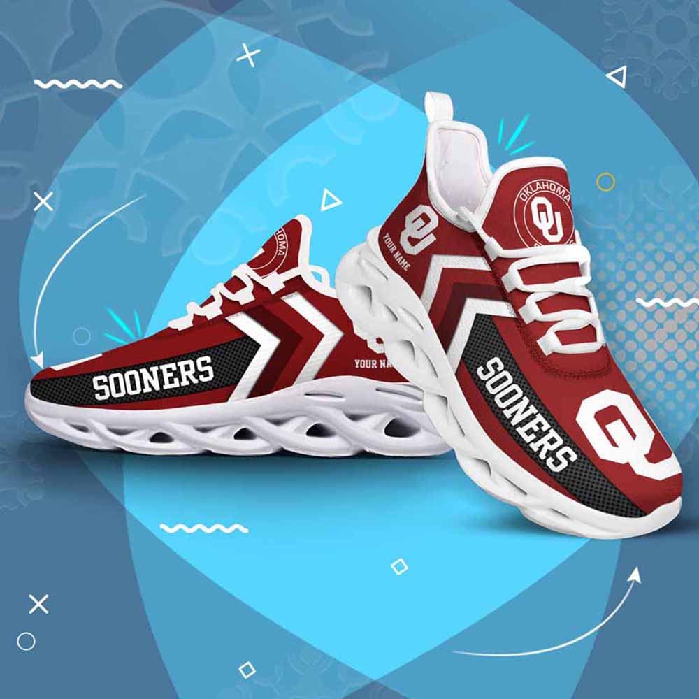Ncaa Oklahoma Sooners Custom Name Max Soul Shoes Chunky Sneakers Ncaa Oklahoma Sooners Custom Name Max Soul Shoes Chunky Sneakers